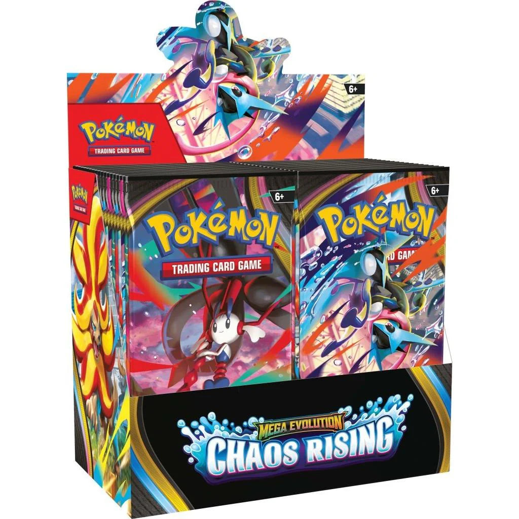 Sealed Pokemon TCG Mega Evolution Chaos Rising booster box, 36 packs