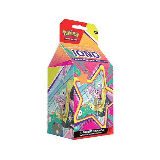 Pokemon TCG Iono Premium Tournament Collection box featuring Iono