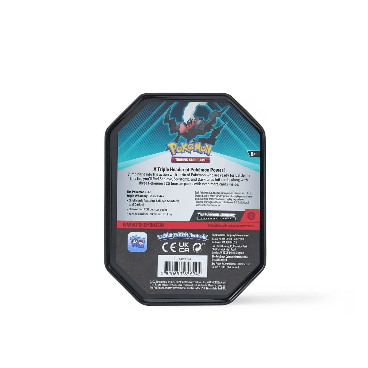 Pokemon TCG Triple Whammy Tin, additional view