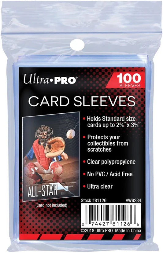 Ultra Pro standard-size clear penny card sleeves, 100-count pack